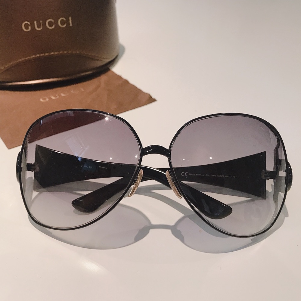 Gucci oversized sunglasses (gradation/black)